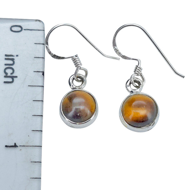 Tiger Eye Sterling Silver Hook Earrings