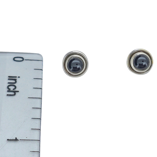 Black Onyx Sterling Silver Stud Earrings