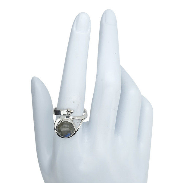 Labradorite Sterling Silver Adjustable Ring