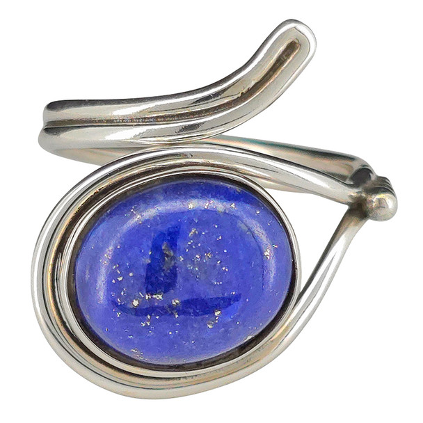 Lapis Sterling Silver Adjustable Ring
