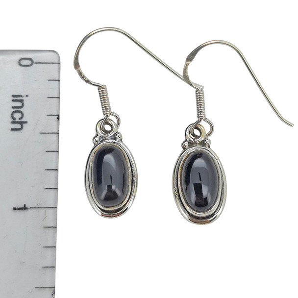 Black Onyx Sterling Silver Dangle Earrings