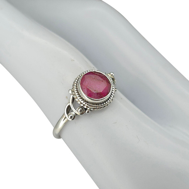 Faceted Composite Ruby Ring