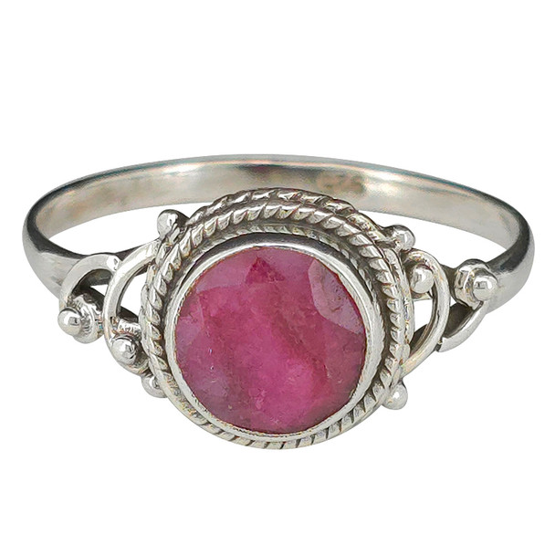 Faceted Composite Ruby Ring