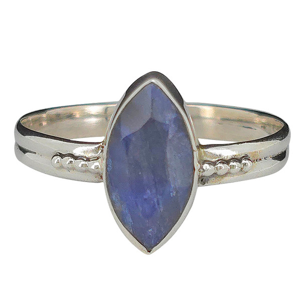 Faceted Composite Sapphire Sterling Silver Ring