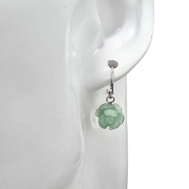 Aventurine Sterling Silver Hook Earrings