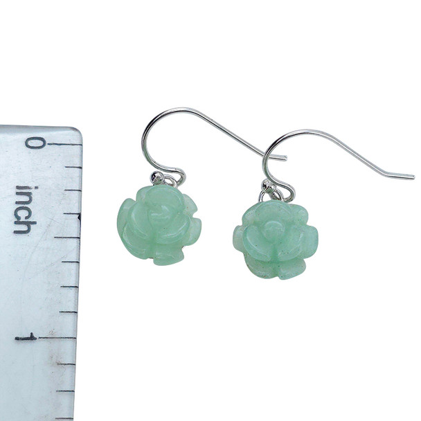 Aventurine Sterling Silver Hook Earrings