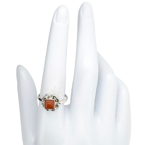 Red Onyx Sterling Silver Ring