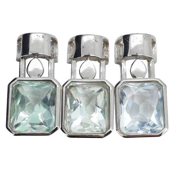 Faceted Topaz Sterling Silver Pendant