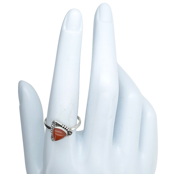 Red Onyx Sterling Silver Ring