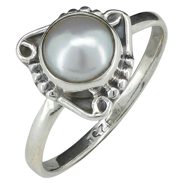 Pearl Sterling Silver Ring