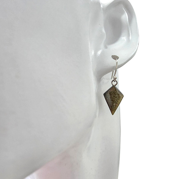 Black Obsidian Sterling Silver Hook Earrings