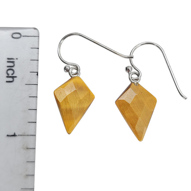 Tiger Eye Sterling Silver Hook Earrings