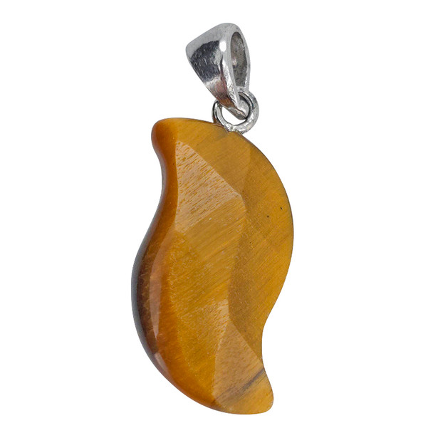 Faceted Tiger Eye Sterling Silver Pendant