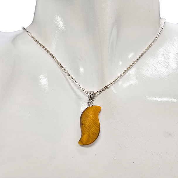 Faceted Tiger Eye Sterling Silver Pendant