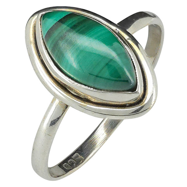 Malachite Sterling Silver Ring