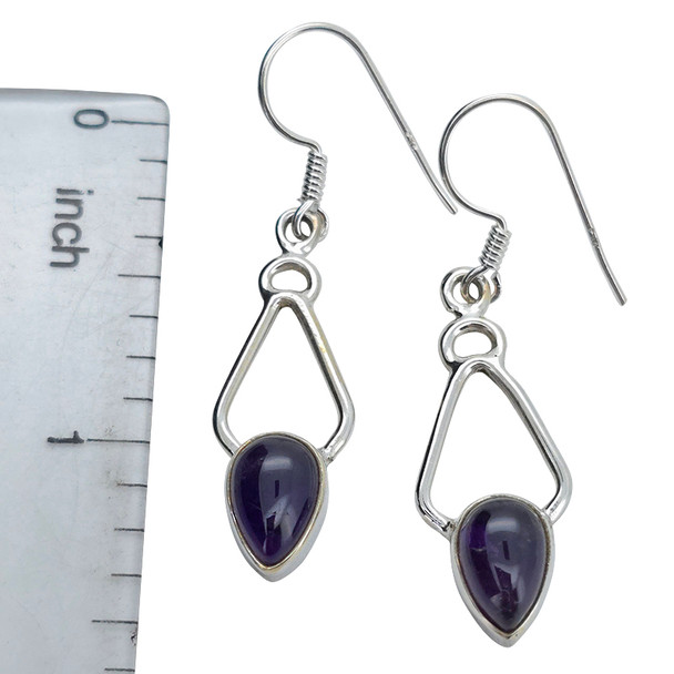Amethyst Sterling Silver Dangle Earrings