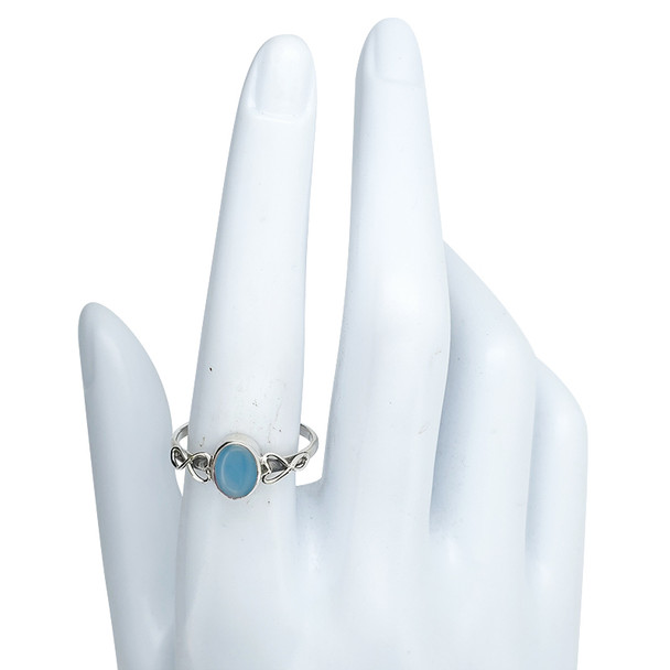Blue Chalcedony Sterling Silver Ring