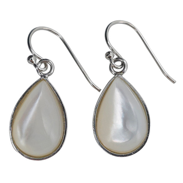 Pearl Sterling Silver Hook Earrings