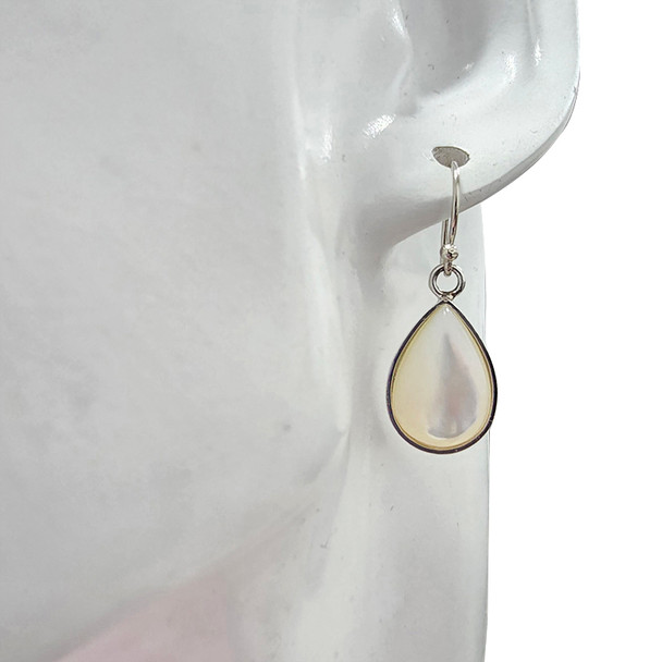 Pearl Sterling Silver Hook Earrings