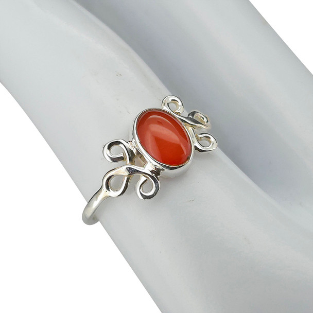 Red Onyx Sterling Silver Ring