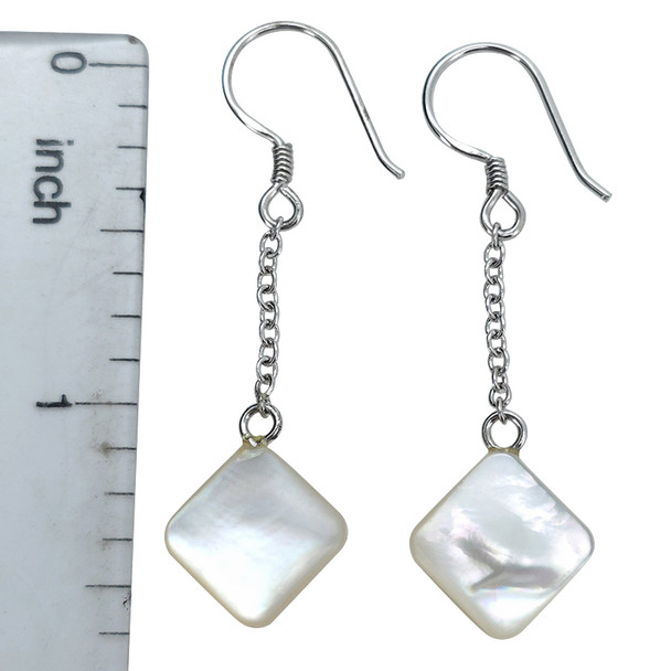 Mother of Pearl Sterling Silver Hook Earrings