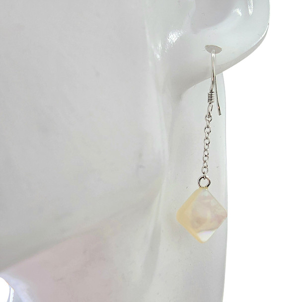 Mother of Pearl Sterling Silver Hook Earrings