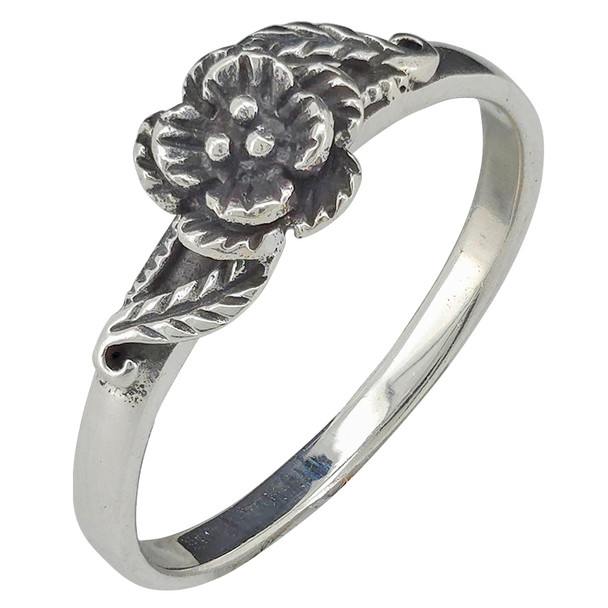 Sterling Silver Rose Ring