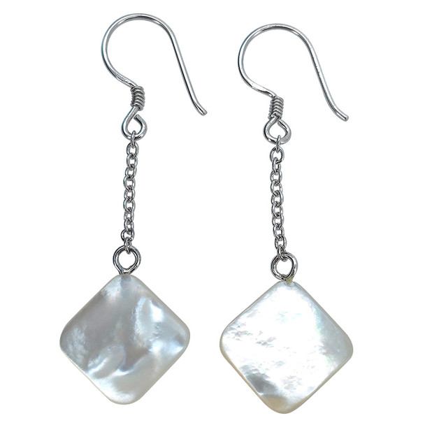 Mother of Pearl Sterling Silver Hook Earrings