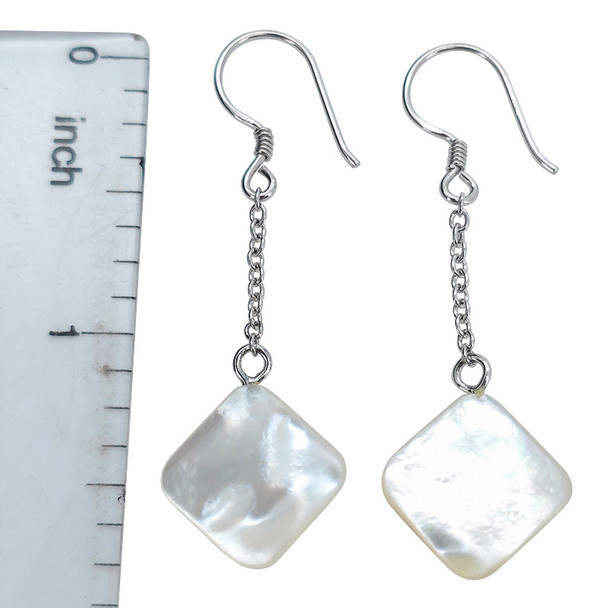 Mother of Pearl Sterling Silver Hook Earrings