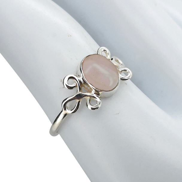 Rose Quartz Sterling Silver Ring