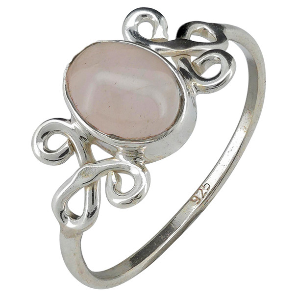 Rose Quartz Sterling Silver Ring