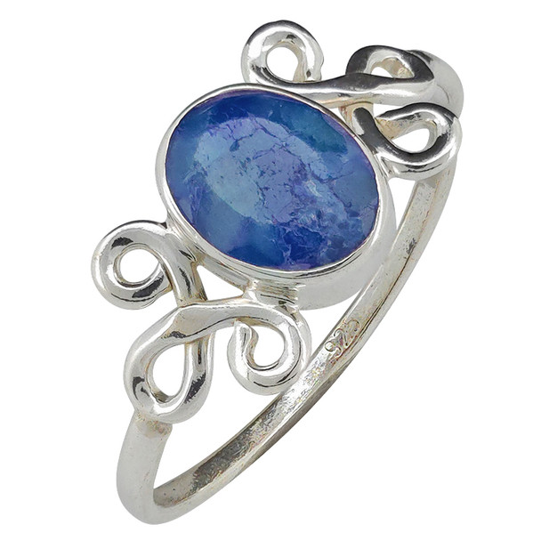 Faceted Composite Sapphire Sterling Silver Ring