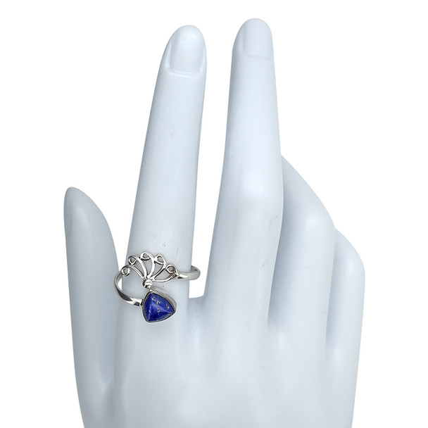 Lapis Sterling Silver Adjustable  Ring