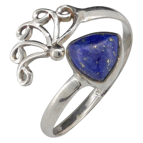 Lapis Sterling Silver Adjustable  Ring