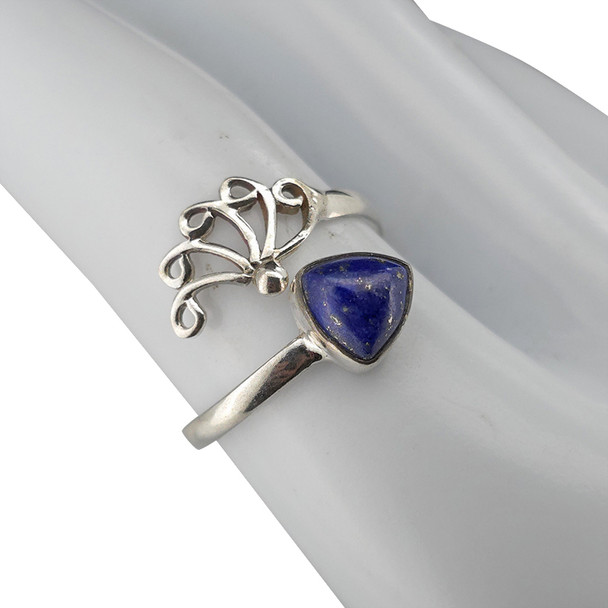 Lapis Sterling Silver Adjustable  Ring