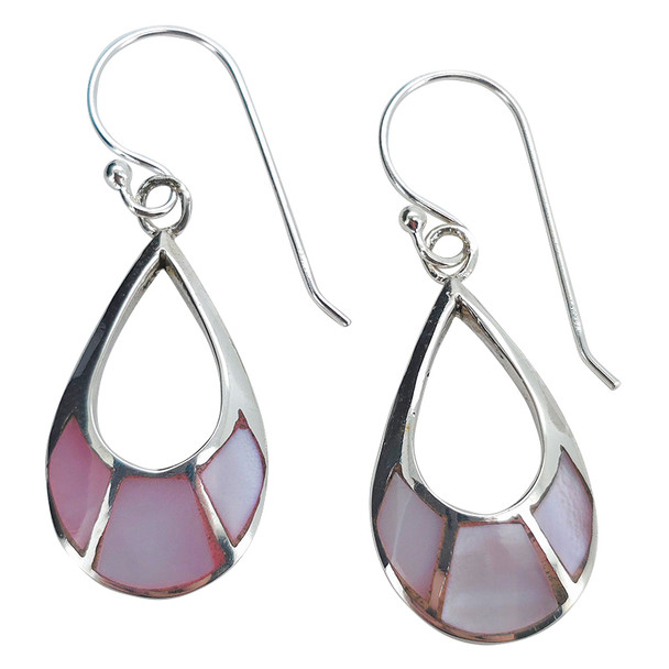 Pink Mother Of Pearl Dangle Earrings