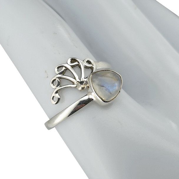 Moonstone Sterling Silver Adjustable Ring