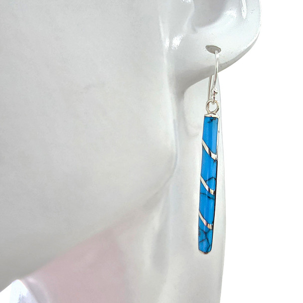 Howlite Sterling Silver Hook Earrings