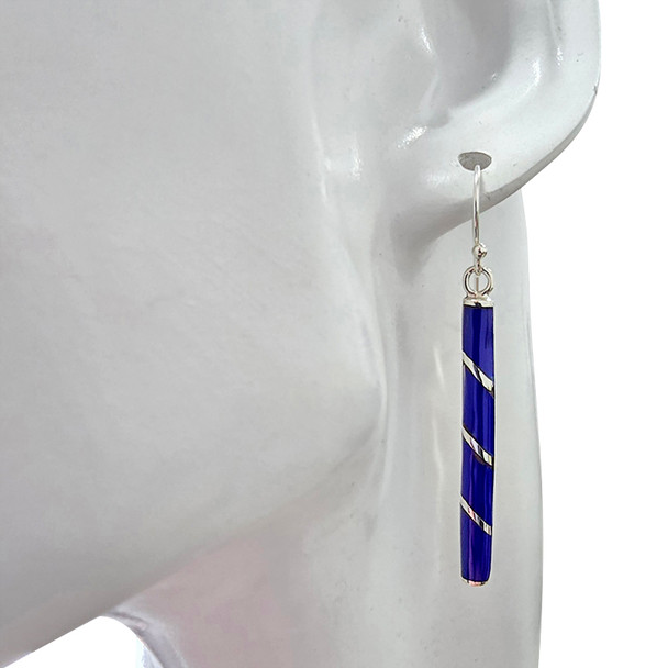 Lapis Sterling Silver Hook Earrings