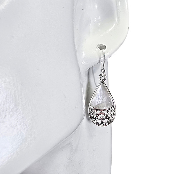 Mother of Pearl Sterling Silver Hook Earrings