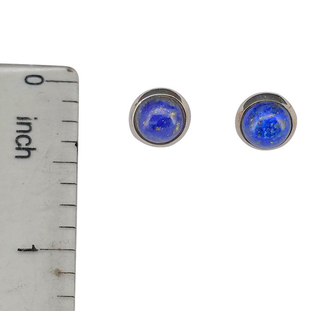 Lapis Sterling Silver Stud Earrings