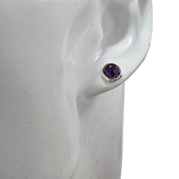 Amethyst Sterling Silver Stud Earrings