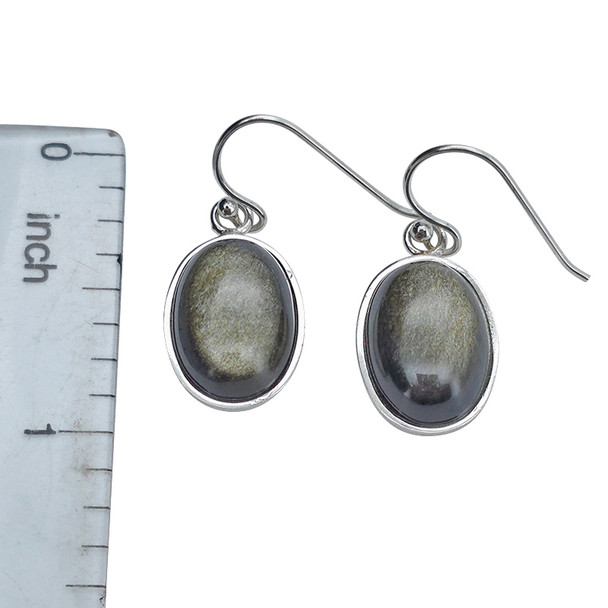 Obsidian Sterling Silver Dangle Earrings