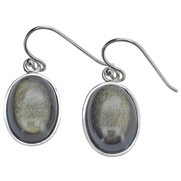 Obsidian Sterling Silver Dangle Earrings