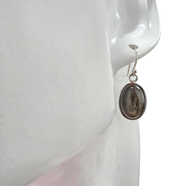 Obsidian Sterling Silver Dangle Earrings