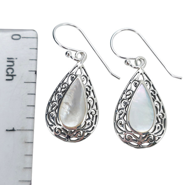 Pearl Sterling Silver Dangle Earrings