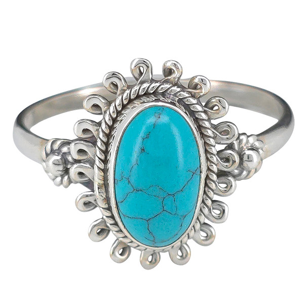Howlite Sterling Silver Ring