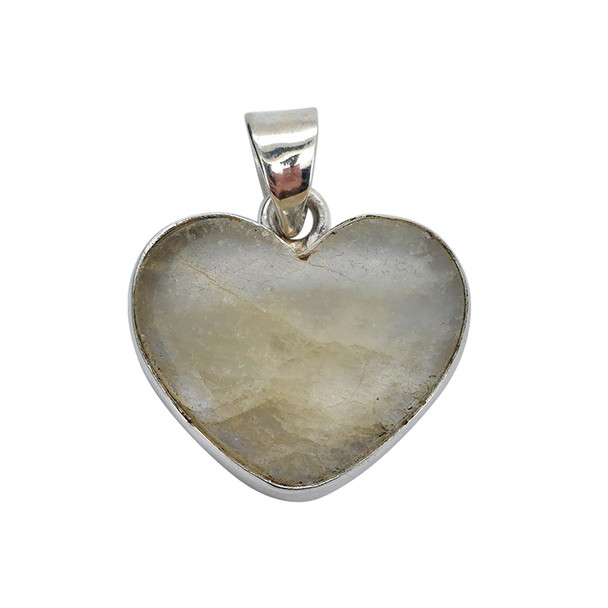 Moonstone Sterling Silver Heart Pendant