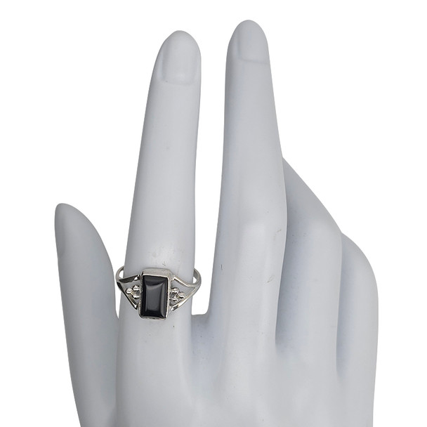 Black Onyx Sterling Silver Ring