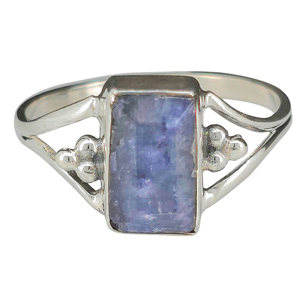 Faceted Composite Sapphire Sterling Silver Ring